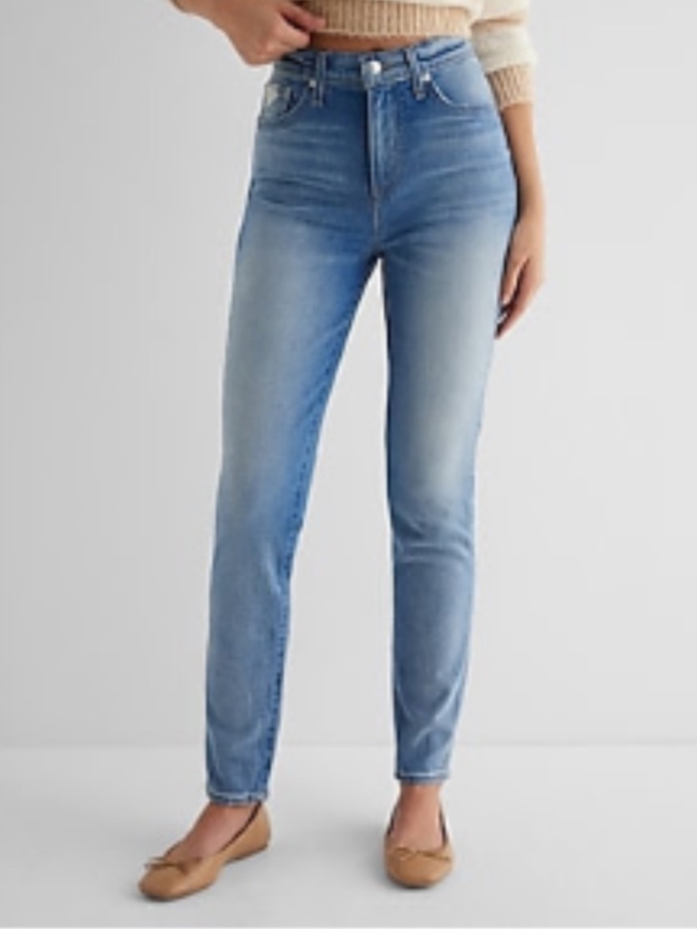 HIGH WAISTED MEDIUM WASH '90S SKINNY JEANS